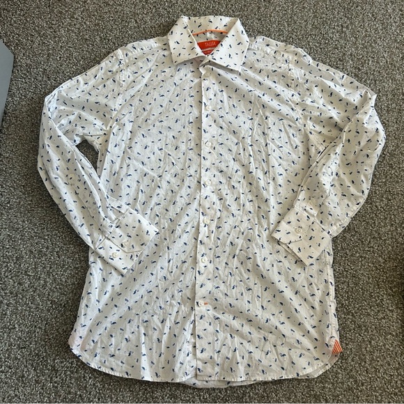 Tallia The Mason Fit Flamingo Print Button Up Top - Picture 1 of 5